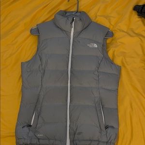 Gray north face vest